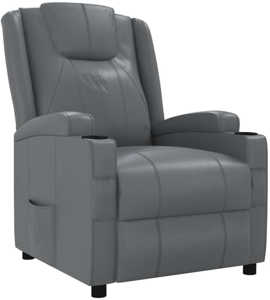 vidaXL Relaxsessel Grau Kunstleder 340962