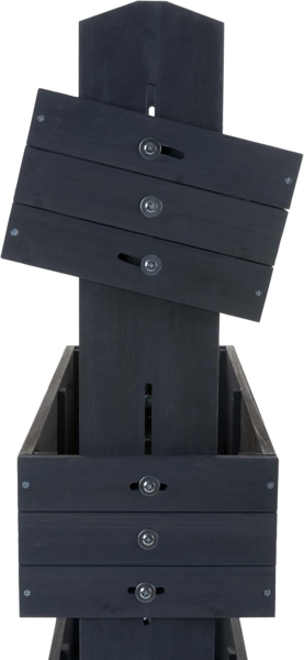 Hochbeet mit vier Kästen H145cm B50cm aus Holz anthrazit 301960207-HE Bild 2