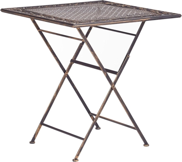 Gartentisch Metall Schwarz BORMIO