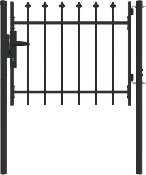 vidaXL Zauntor BOXTEL 103 x 124,5 cm Pulverbeschichteter Stahl Grau 42008878