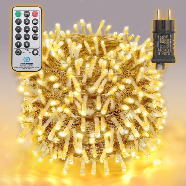 SALCAR 20m 300er LED Lichterkette Weihnachten mit Fernbedienung