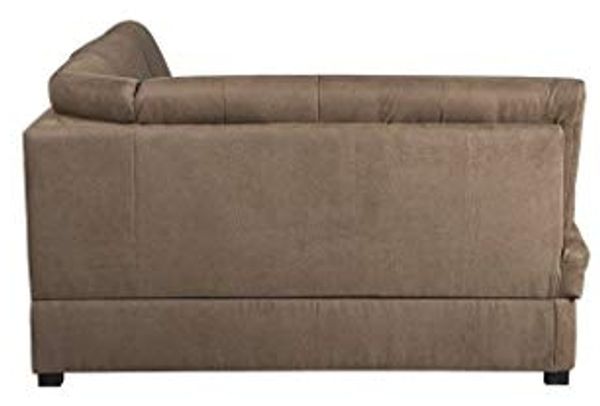 CAVADORE Ecksofa Pisoo / Kleine Eckcouch mit Federkern / Ottomane links / 245 x 89 x 161 / Mikrofaser braun Bild 5
