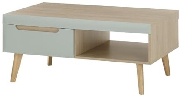 Couchtisch Isgard in Pistazie und Eiche 107 cm