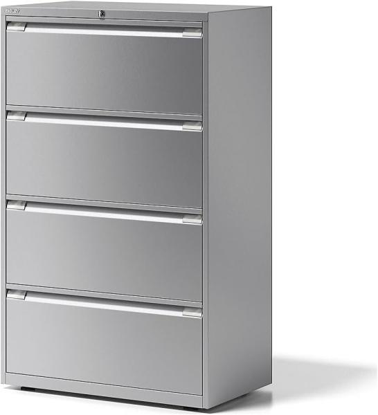 Hängeregistraturschrank Essentials, 4 Hängeregistratur à H 304 mm, Farbe silber