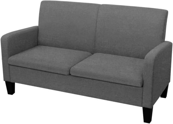 vidaXL 2-Sitzersofa 135 x 65 x76 cm Dunkelgrau 244709