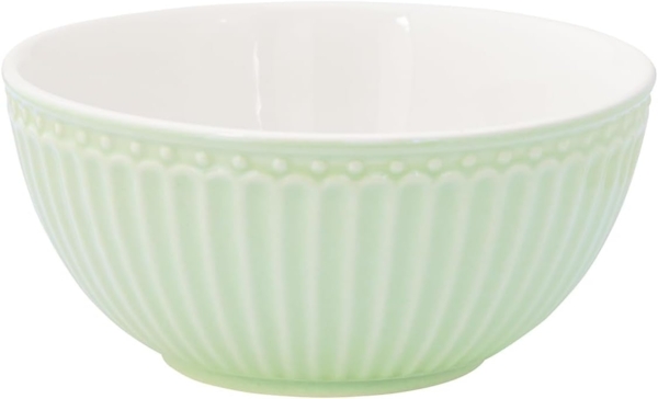 Greengate Schale Alice Müslischale pale green 14 cm, Stoneware, (Schüsseln & Schalen)