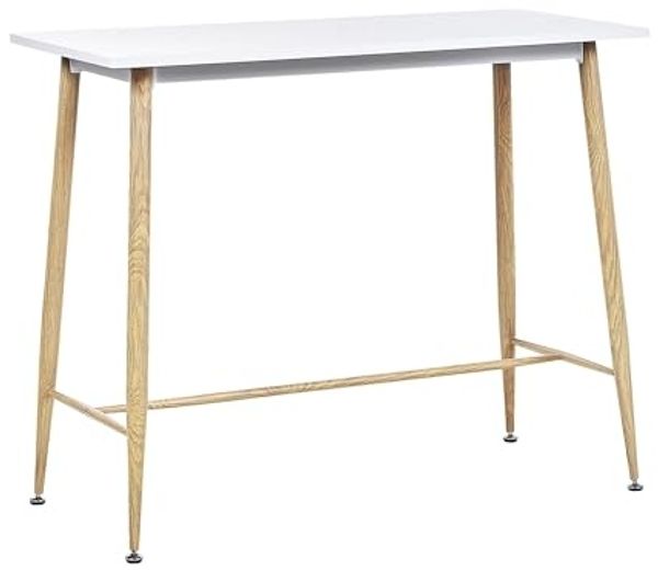 Esstisch weiß / heller Holzfarbton 90x50 cm CHAVES