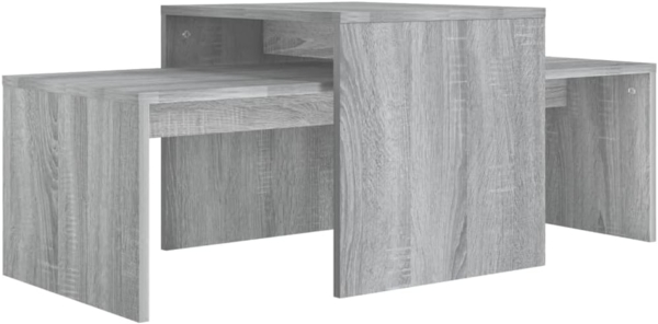 vidaXL Couchtisch-Set Grau Sonoma 100x48x40 cm Holzwerkstoff 815547