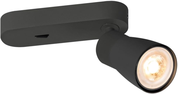 SLV PURI 2.0 Dome, Wand- und Deckenaufbauleuchte, Schalter, rechteckig, 1x max. 6W GU10, schwarz - Wand- und Deckenleuchten Bild 4