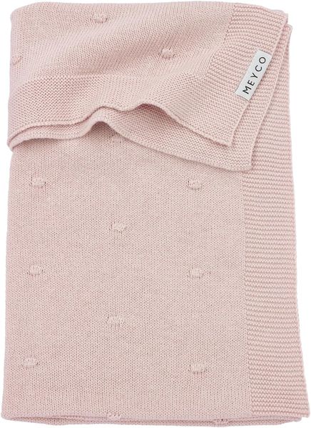 Meyco Mini Knots Bettdecke 100x150 cm Soft Pink Rosa
