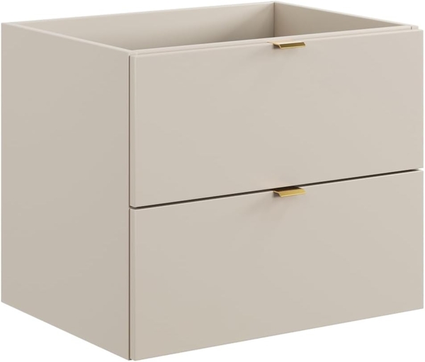 Lomadox Waschbeckenschrank DURANGO-56 Waschtischunterschrank, 60cm, kaschmir, 2 Schubladen