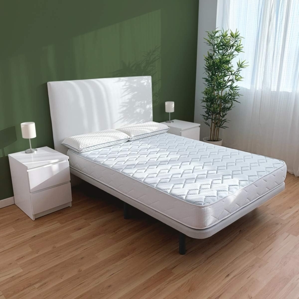 DUÉRMETE ONLINE Dreaming Online Viskoelastische Matratze Sena wendbar | fest und komfortabel | mittlere bis hohe Festigkeit | Winter-/Sommerseite, Memory-Schaum, Weiß, 105x180 Bild 2