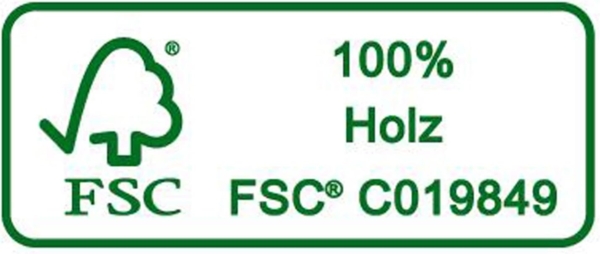 Gardinia Holz-Gardinenstangen-Set Shorty 1-Lauf Ø 25 mm Castell-Eiche 160 cm Bild 4