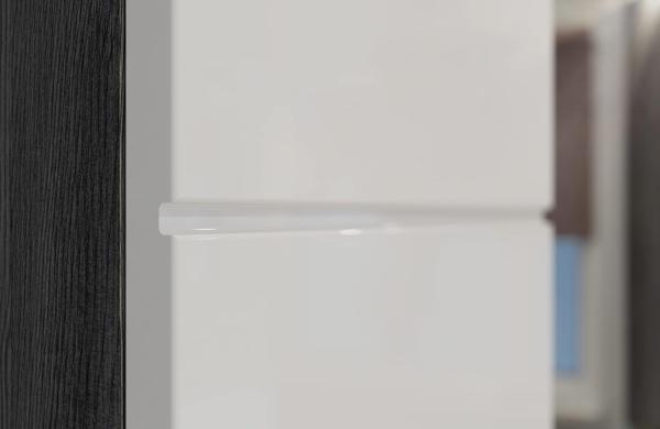 'Scout' 2-teiliges Badmöbel Set in weiß Hochglanz/Rauchsilber grau, 60 cm Bild 9