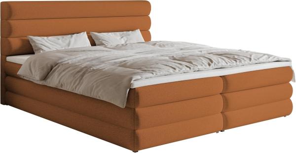 Selsey ALEGRE - Boxspringbett mit Bettkasten, Kupferbraun, 160x200 cm