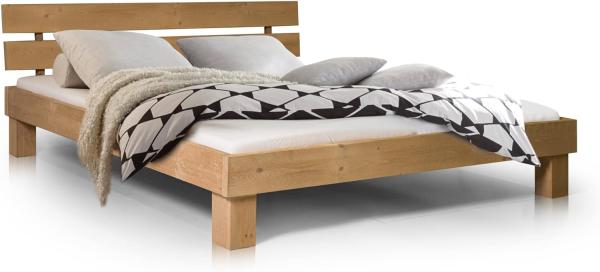 Möbel-Eins PUMBA Massivholzbett Fichte eichefarbig 120x220 cm Standardhöhe