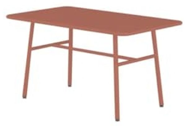 Vente-unique - MIRMANDE Gartensitzgruppe Metall Rot - B 50 cm x H 47 cm x L 89 cm