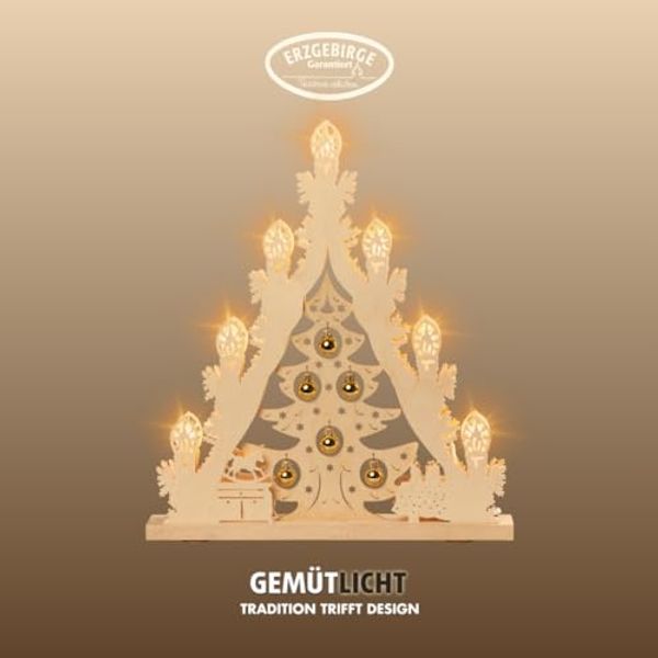 Weigla LED Lichterbogen Weihnachtsbaum mit Kugeln, Made in Germany (1-tlg), Lichterspitze, 7-flammig