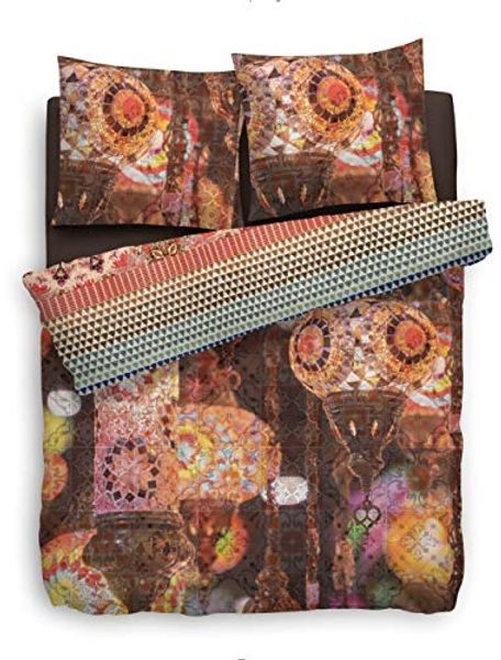HnL Mako-Satin Baumwolle Wende Bettwäsche Ornamente Tony Bunt 135x200 cm + 80x80 cm