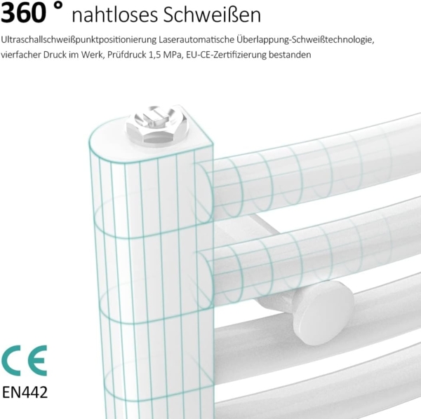 Hopibath Wandspiegel Schwarz Wandspiegel groß klein gross Badspiegel mit Alurahmen (Badspiegel Flurspiegel Kosmetikspiegel, 40-100cm), 5mm Kupfer- und bleifreier Spiegel Bild 3