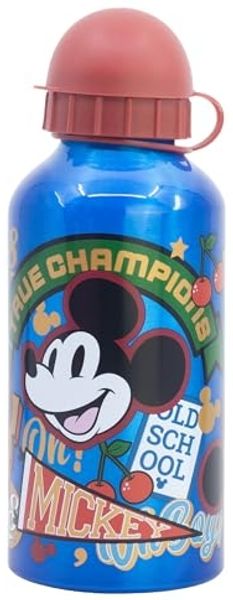 Disney Mickey Trinkflasche – Aluminium, 400 ml, mit Sicherheitsverschluss