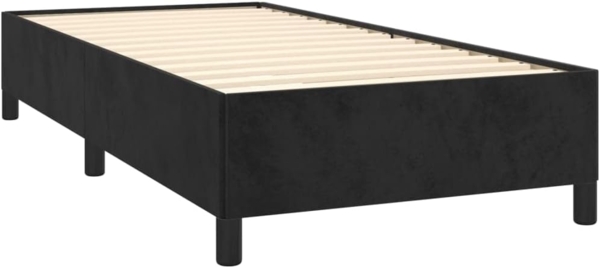 vidaXL Boxspringbett mit Matratze Schwarz 90x200 cm Samt 3129371 Bild 4