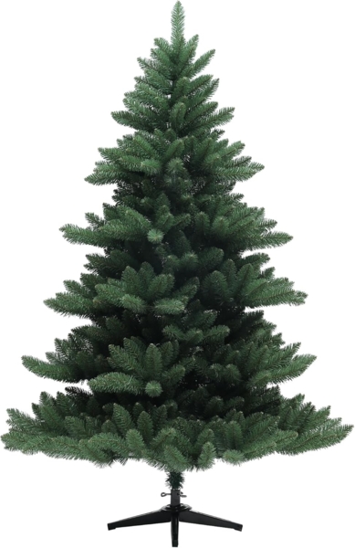 HOMCOM Künstlicher Weihnachtsbaum 180 cm, mit 880 Spitzen, faltbar Stahlfuß, flammhemmend, Nordmanntanne, für Weihnachten Deko, Indoor, Grün