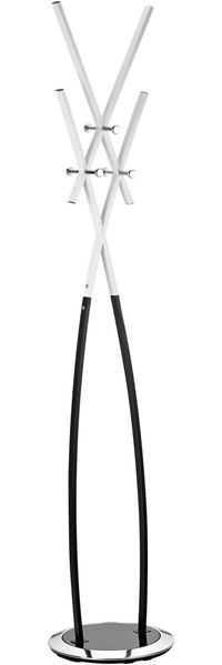 ALCO Standgarderobe Metall lackiert 182x37cm schwarz/weiß