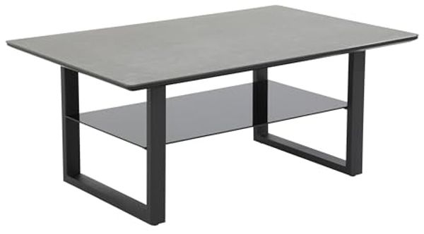 Hela Couchtisch Arne Glas Keramikoptik 105x69x45 cm