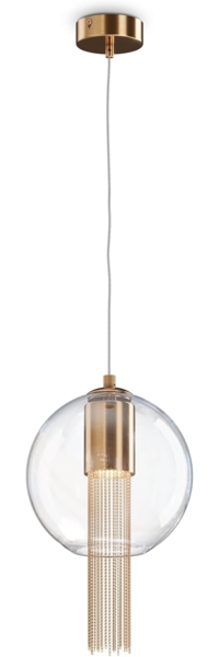 Maytoni Pendelleuchte Flusso bronze 3000K Kugel 20cm