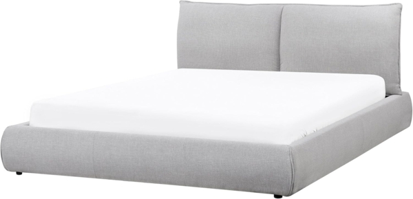 Wasserbett Stoff VINAY 160 x 200 cm Hellgrau