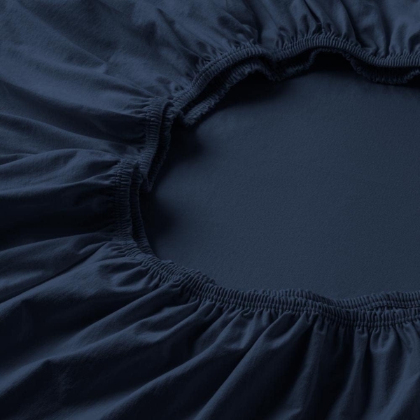 Estella Baumwolle Feinjersey Spannbettlaken 140x200 cm - 150x200 cm Saphir