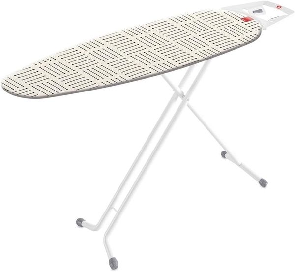 Rayen 120x40 cm Bügelbrett mittelgroß, aus Metall, weiß und Bedruckt, Maße gefaltet 165 x 42 x 6,50 cm