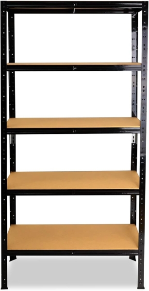 shelfplaza BLACK 200x50x40 cm Schwerlastregal in schwarz mit 5 Böden und 175 kg Traglast pro Boden Bild 6