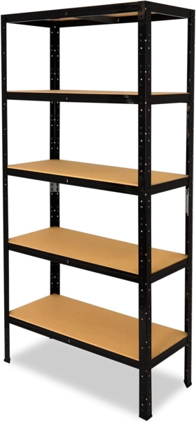 shelfplaza BLACK 200x50x40 cm Schwerlastregal in schwarz mit 5 Böden und 175 kg Traglast pro Boden Bild 7