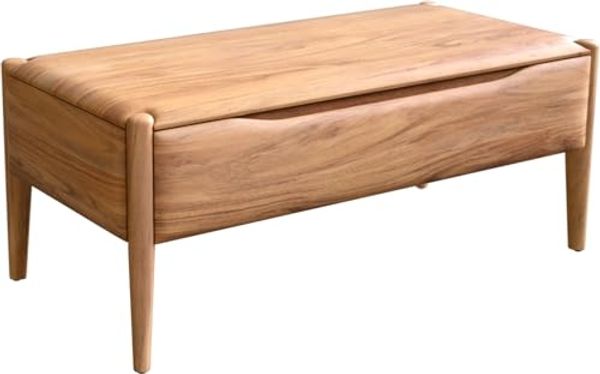 Couchtisch Simcha 100x50 cm Akazie Natur 2 Klappen
