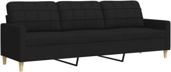 3-Sitzer-Sofa Schwarz 210 cm Stoff 4007418