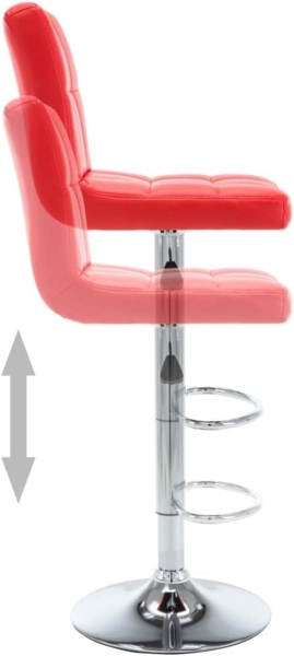 vidaXL Barhocker 2 Stk. Rot Kunstleder [323635] Bild 6