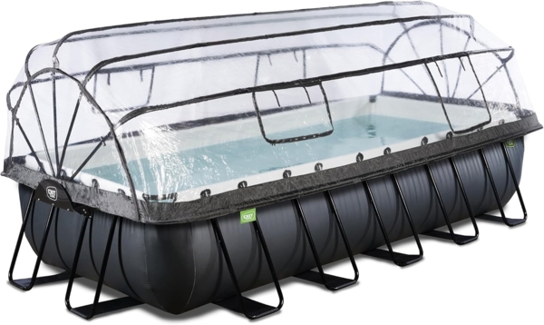 EXIT Framepool inkl. multifunktionaler Poolabdeckung (Set, 4-tlg), BxLxH: 250 x 540 x 100 cm, mit Sandfilteranlage und Sicherheitsleiter