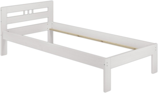 Einzelbett Futonbett 100x200 Kieferbett Massivholz weiß Bettgestell ohne Zubehör 60.64-10 W oR Bild 8