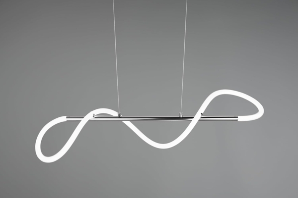 Pendelleuchte ARGOS Silber LED Schlauch Weiß, 3 Stufen Dimmer, Breite 105cm Bild 3