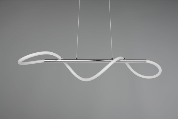 Pendelleuchte ARGOS Silber LED Schlauch Weiß, 3 Stufen Dimmer, Breite 105cm Bild 12