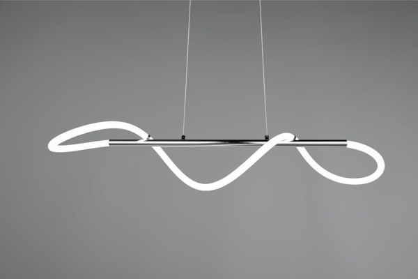 Pendelleuchte ARGOS Silber LED Schlauch Weiß, 3 Stufen Dimmer, Breite 105cm Bild 10