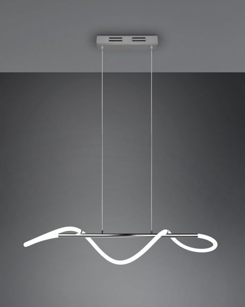 Pendelleuchte ARGOS Silber LED Schlauch Weiß, 3 Stufen Dimmer, Breite 105cm Bild 9