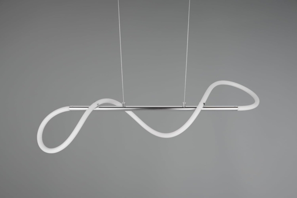 Pendelleuchte ARGOS Silber LED Schlauch Weiß, 3 Stufen Dimmer, Breite 105cm Bild 11