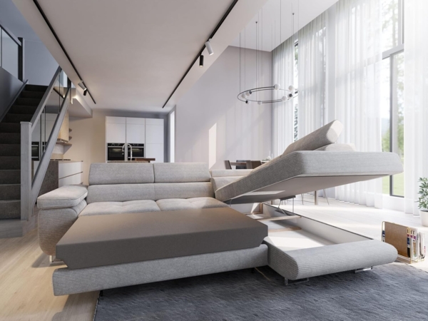 Masseno Ecksofa APIRO mit Schlaffunktion L-Form, Sofa mit Bettkasten Bild 4