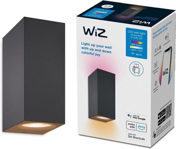 Wiz LED-Wandleuchte Up and Down 5W RGB schwarz