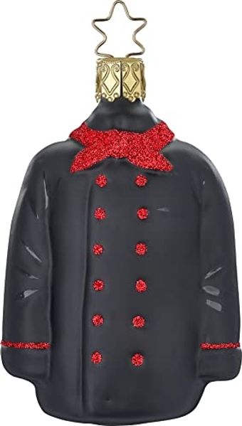 Italienische Kochjacke 9,5cm Inge-Glas® Weihnachtsschmuck