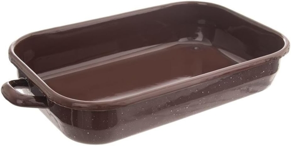 KARL KRÜGER Vierkantpfanne 26x18,5x6cm emailliert schwarz