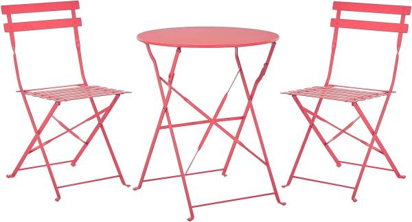 Bistro Set Metall Rot FIORI